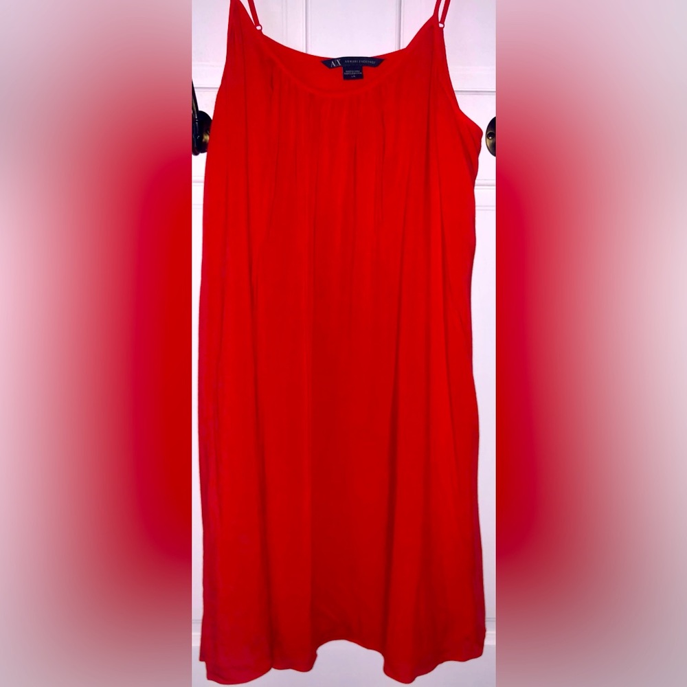 A/X Armani Exchange Red Spaghetti strap Mini Dress Large